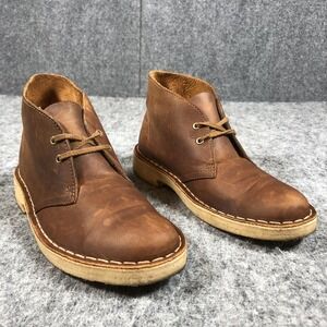 Clarks Originals Desert Boots Womens 7 Brown Leather Crepe Sole